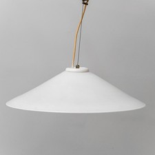 Lampadario in vetro bianco