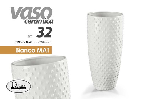 Vaso bianco ceramica - vaso,