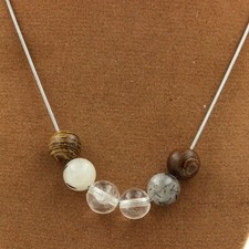Collana Perle Quarzo Rutilato