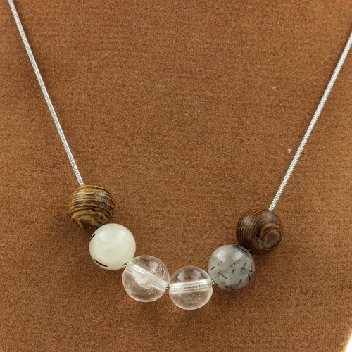 Collana perle quarzo rutilato - perle,