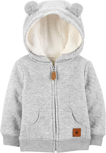 Hooded sweater jacket - sweater, with