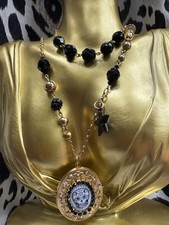 Collana medaglione teschio - medaglione,