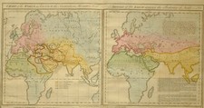 1813 grande mappa mondo - mappa,