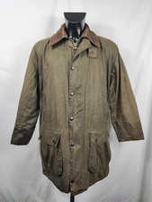 Barbour unisex Border verde cotone Cerato C40/102cm Green Border Coat Size Me...