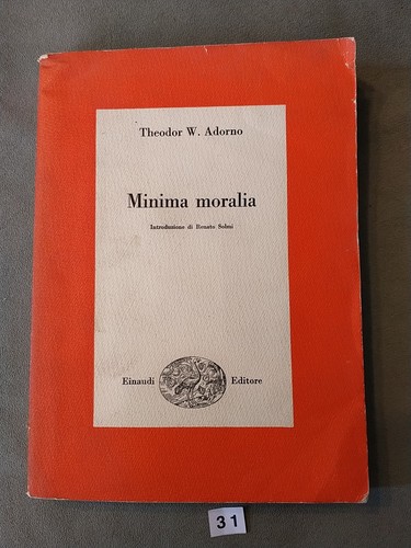 Adorno minima moralia - t.,