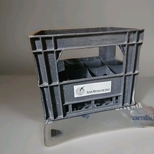 Vecchia Cassa Trasporto Pubblicitaria Usata Acqua San Benedetto Come In Foto 