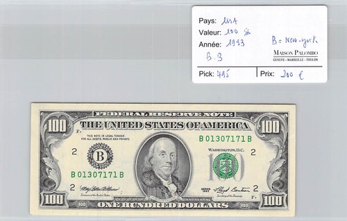 Usa 100 dollari 1993 new - -,