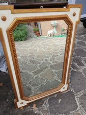SPECCHIERA LEGNO LACCATA CON BORDI DORATI -  BAROCCHETTO 1970 - BUONO STATO