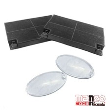 FILTRI CAPPA FABER INCA SMART CARBONE ATTIVO FILTRO RETTANGOLARE + PLAFONIERE 