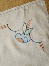 Art Deco Applique Linen