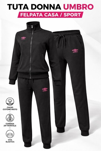 Tuta donna umbro felpata - tuta,