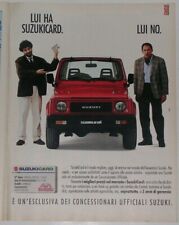 Advert Pubblicità 1989 SUZUKI SAMURAI