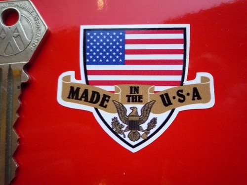 Adesivo made usa scudo e - usa,