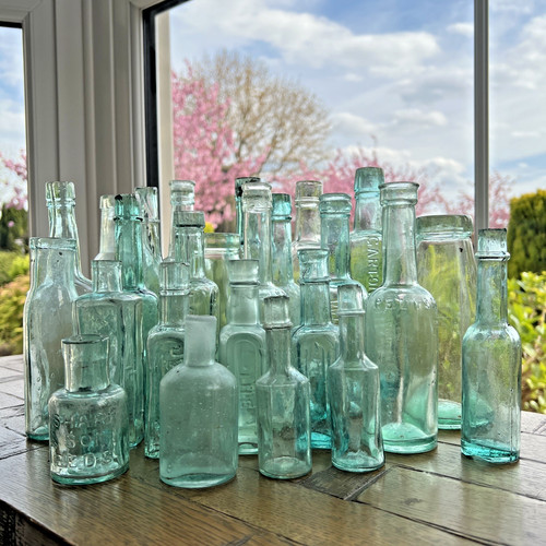 Variety antique glass - x,