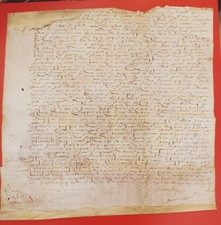 Grande pergamena manoscritta