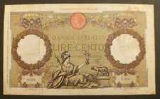 100 LIRE 02/11/1937 BB CAPRANESI AQUILA ROMANA FASCIO REGNO VITTORIO EMANUELE 3