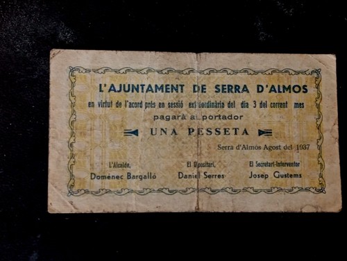 Billetes locales guerra - de, la