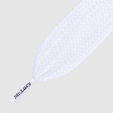 Lacci Flat Fat White Mr Lacy Fatties lacci alta qualità lunghezza 130 cm, larghezza 25 mm
