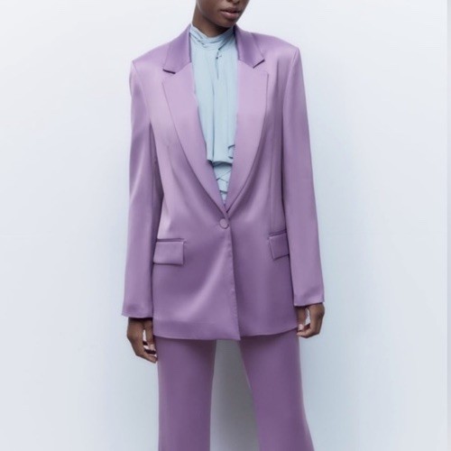 Blazer zara viola effetto - blazer,