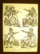 Costumi teatrali dell'800 e Disegnati Smith Stampa popolare inglese Inghilterra