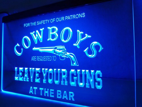 Cowboys leave guns - leave,
