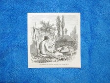 Gravure Année 1862 - Un casseur de pierres badois - Un frantumasassi di Baden