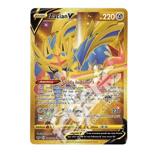 Zacian gold pokémon spada - v,