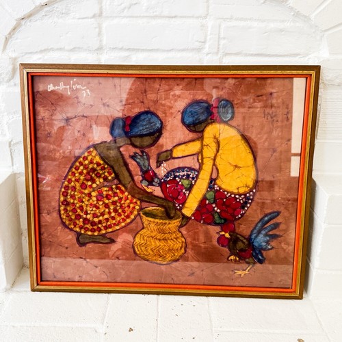 Quadro batik malese vintage - quadro,