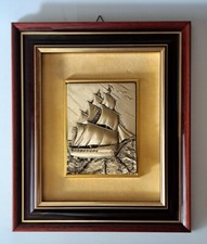 Quadro in argento " Il veliero " Royal 33 con cornice