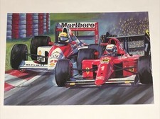 Cartolina Ayrton Senna 1990