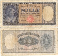 1961 Italia Banconota Lire