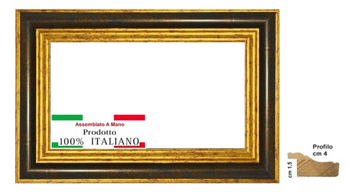 Cornice oro bluin - cornice, legno
