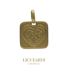 Ciondolo unisex con cuore personalizzabile oro giallo 18kt