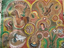 ARTE NAIF ART BRUT  - ALLEGORIA 1943 FFIRMA E DEDICA DA DECIFRARE