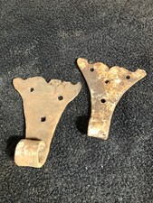 COPPIA ANTICHE CERNIERE IN FERRO BATTUTO EPOCA 1700