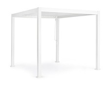 Pergola In Alluminio Con Tetto Lamellare Orientabile BIZZOTTO PACIFIC 3x3 Bianco