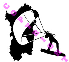 Adesivo Sardegna mappa Kite