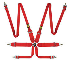 CINTURA DI SICUREZZA 6 PUNTI ROSSA HANS FIA 8853-2016 OMP FIRST 3"+2" DA0204EH