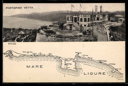 Cartolina portofino vetta - cartolina,
