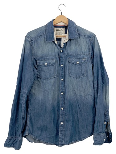 Mexx camicia jeans uomo - jeans, blu