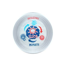 Piatti Plastica Riutilizzabili Piani 125 Pezzi in confezioni da 25 Pezzi cadauna