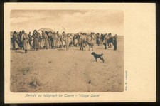 RAID PECHINO-PARIGI-MONGOLIA 1907-ARRIVO AL TELEGRAFO di TUERIN-ORIGINALE Vecchio P/c