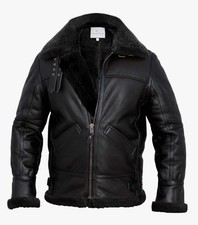GIACCA BOMBER MARCO ENZOLANI TRENTINO B3 NERA VERA PELLE SHEARLING XXL