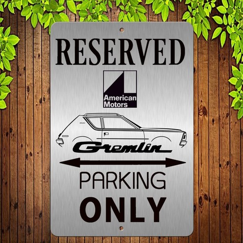 Insegna parcheggio amc gremlin - insegna,