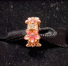 Charm Pandora Fiori Oro Clip Originale Argento Fiore Gioiello Chiudi Bracciale