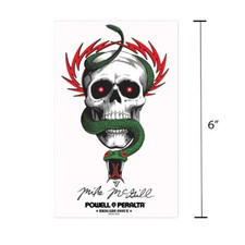 Adesivo skateboard Powell Peralta Mike McGill teschio e serpente 6" brigata ossa