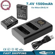 2x Batteria EN-EL14 EL14a per
