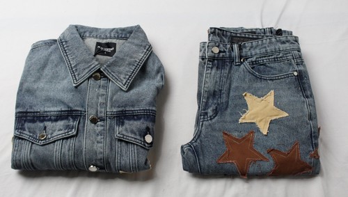 Giacca jeans impilati - e,