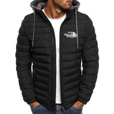 Giubbotto uomo con cappuccio cappotto invernale isolato trapuntato bomber giacca antivento casual