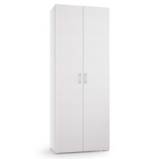 ARMADIO SCARPIERA MULTIUSO DISPENSA SCAFFALE ANTE L73xP35xH195 CM COMPOS BIANCO